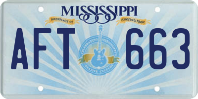 MS license plate AFT663