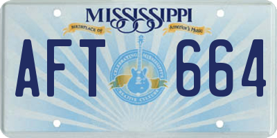 MS license plate AFT664