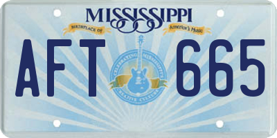 MS license plate AFT665