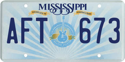 MS license plate AFT673