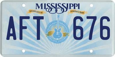 MS license plate AFT676