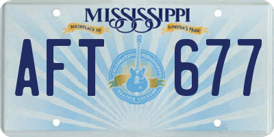 MS license plate AFT677