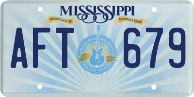 MS license plate AFT679