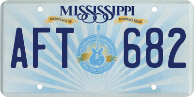 MS license plate AFT682