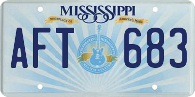 MS license plate AFT683