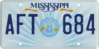 MS license plate AFT684