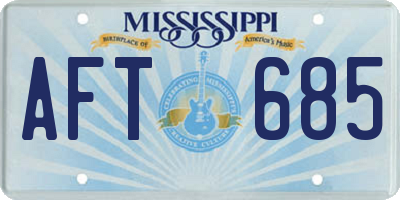 MS license plate AFT685