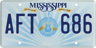 MS license plate AFT686