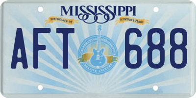 MS license plate AFT688