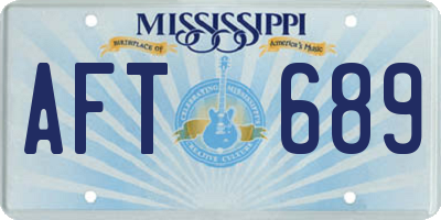 MS license plate AFT689