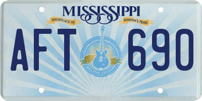MS license plate AFT690