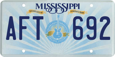 MS license plate AFT692