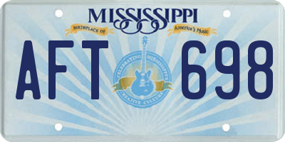 MS license plate AFT698