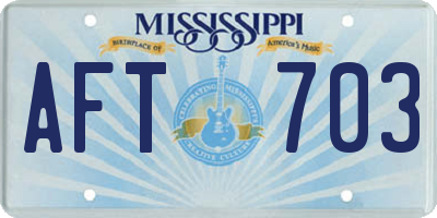 MS license plate AFT703