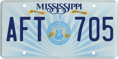 MS license plate AFT705