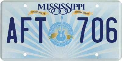 MS license plate AFT706