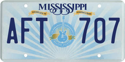 MS license plate AFT707