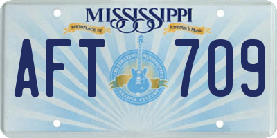 MS license plate AFT709