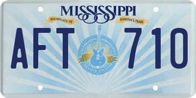 MS license plate AFT710