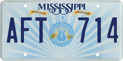 MS license plate AFT714