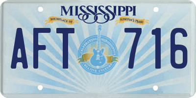 MS license plate AFT716