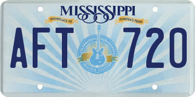 MS license plate AFT720