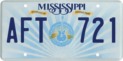 MS license plate AFT721