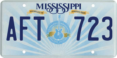 MS license plate AFT723