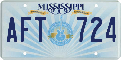 MS license plate AFT724
