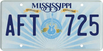 MS license plate AFT725