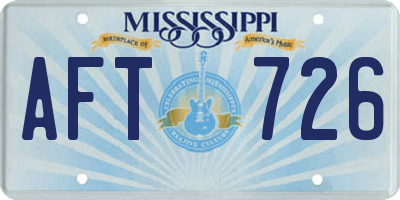 MS license plate AFT726
