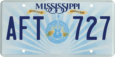 MS license plate AFT727