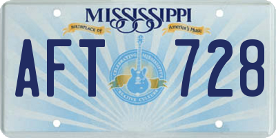 MS license plate AFT728