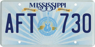 MS license plate AFT730