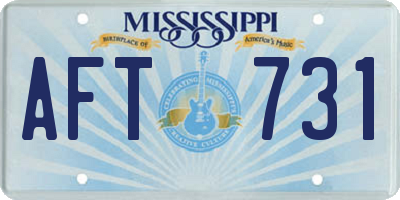 MS license plate AFT731