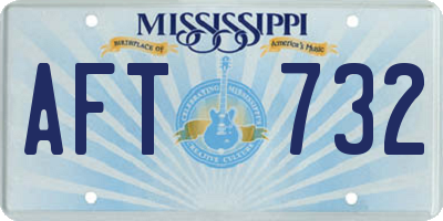 MS license plate AFT732