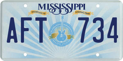 MS license plate AFT734