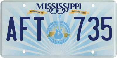 MS license plate AFT735