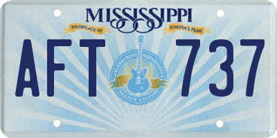 MS license plate AFT737