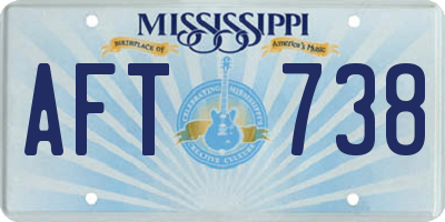 MS license plate AFT738