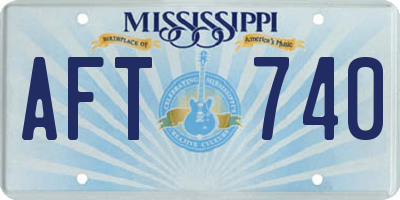 MS license plate AFT740