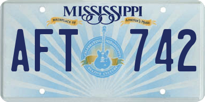 MS license plate AFT742
