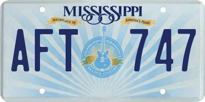 MS license plate AFT747