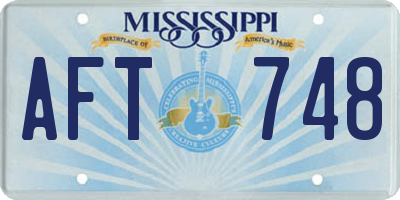 MS license plate AFT748
