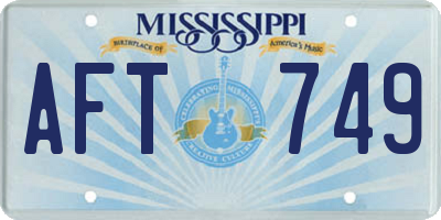 MS license plate AFT749