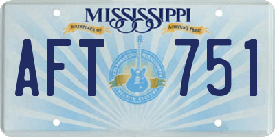 MS license plate AFT751