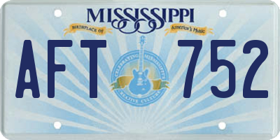 MS license plate AFT752