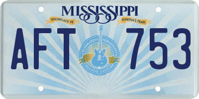 MS license plate AFT753