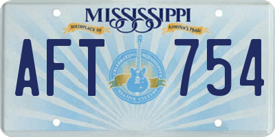 MS license plate AFT754