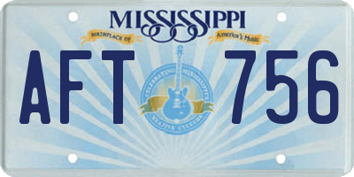 MS license plate AFT756
